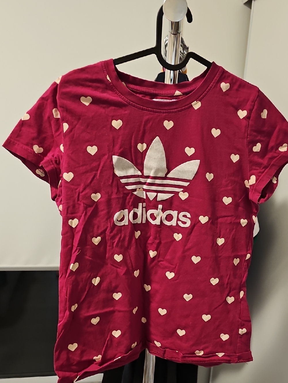 adidas Dragon Pink Heart Trefoil Tee